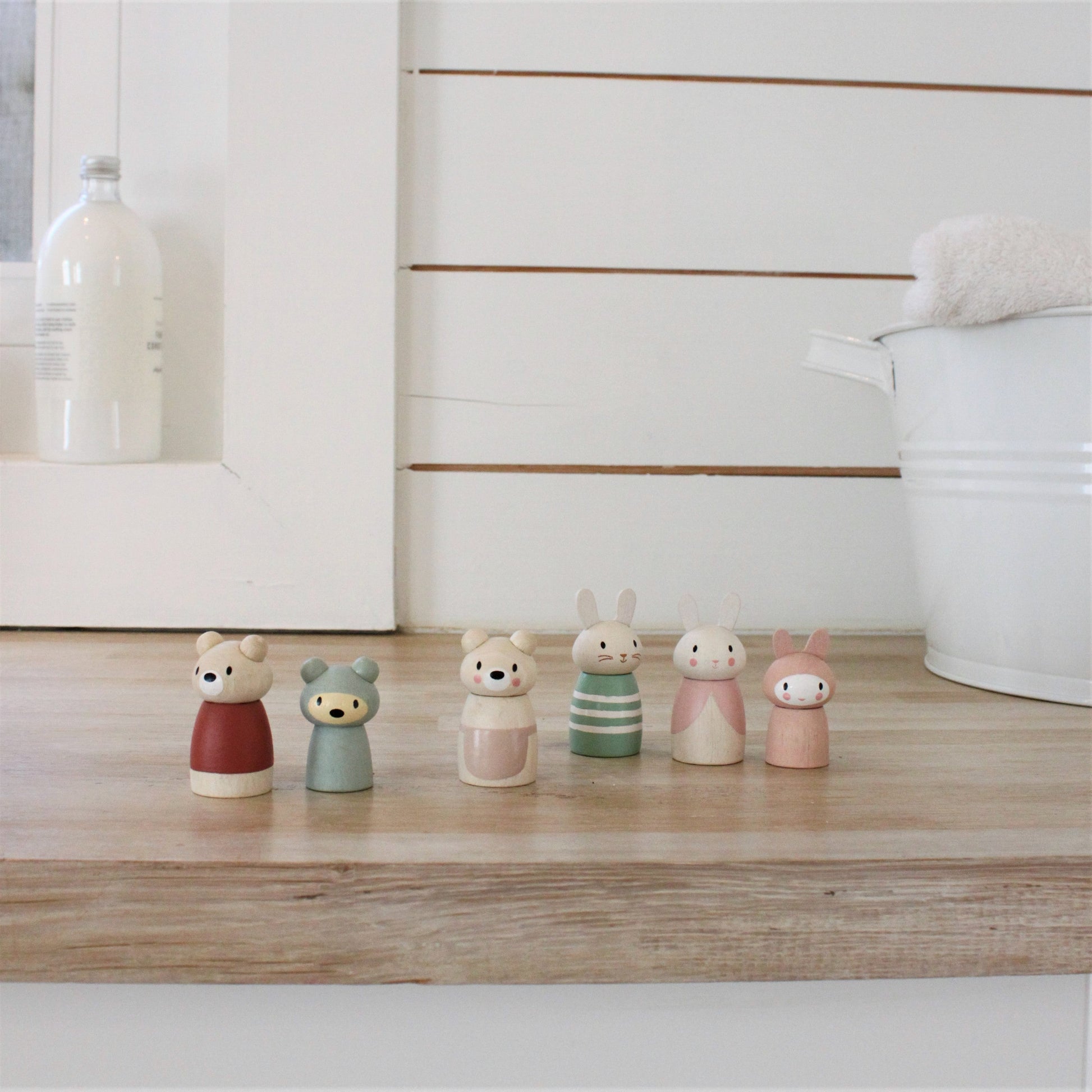Wooden Bunny Family Set | Tender Leaf Merrywood Tales Small World Play