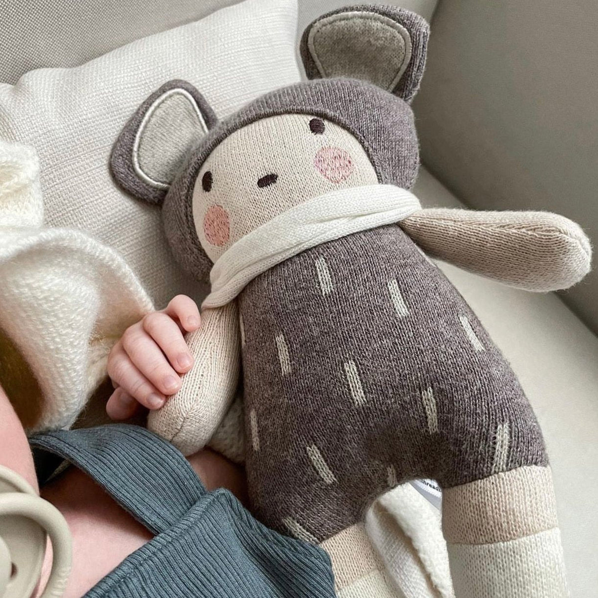  Baby Beau Knitted Doll | Soft First Baby Doll | Mucky Wolf