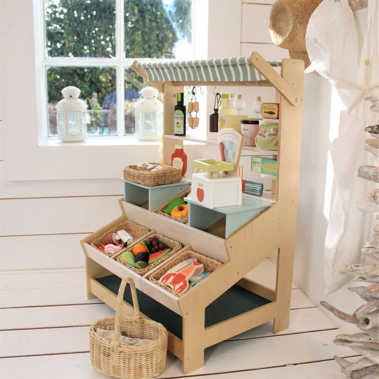 Wooden Play Market Stall Tender Leaf Toys