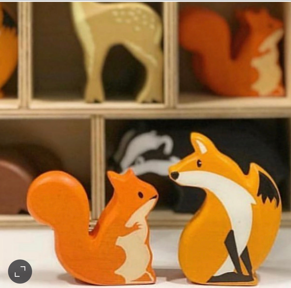 Wooden Woodland Animals Shelf Set of 8 | Mucky Wolf