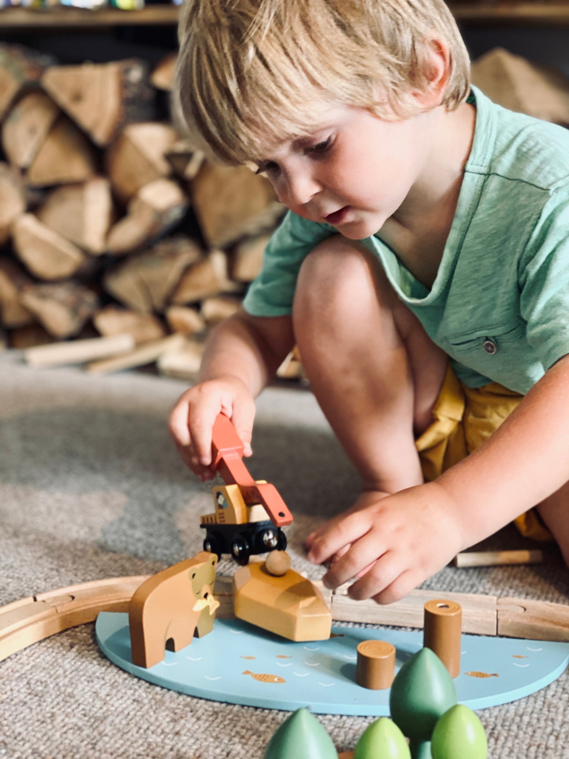 Wild Pines Train Set | Wooden Toy Train Set by Tender Leaf Toys