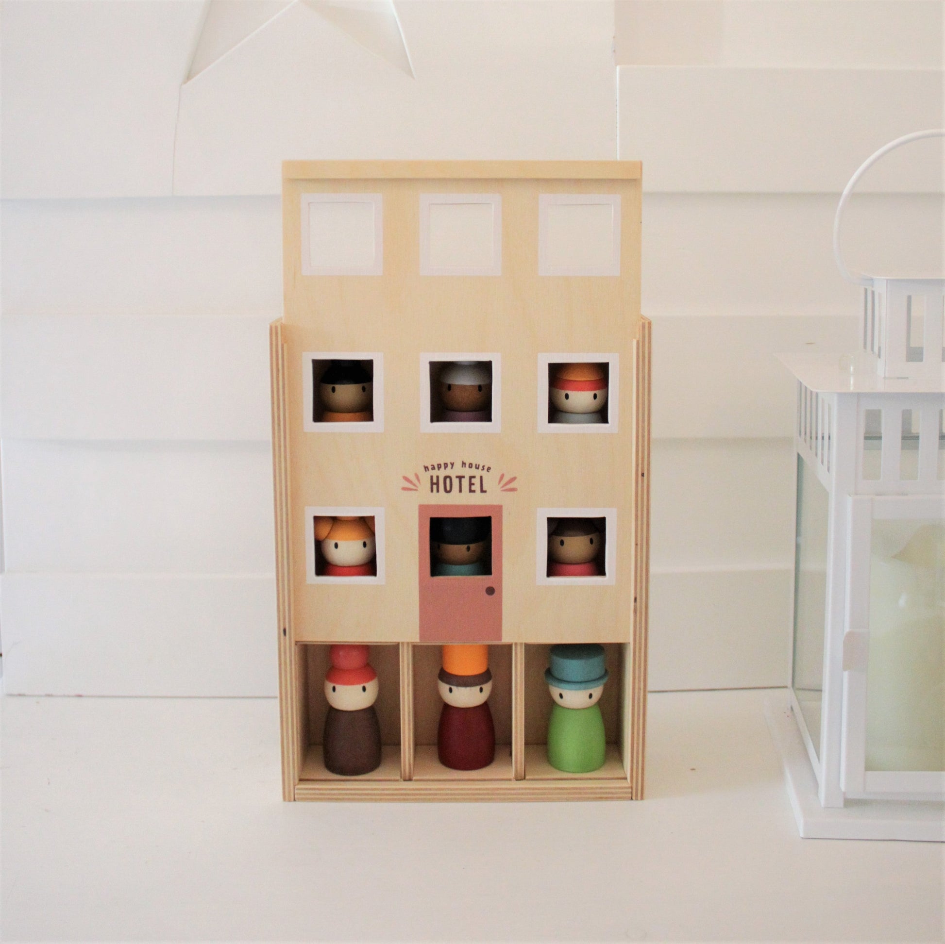 Wooden Happy Folk Hotel Playset | Tender Leaf Toys | Mucky Wolf

