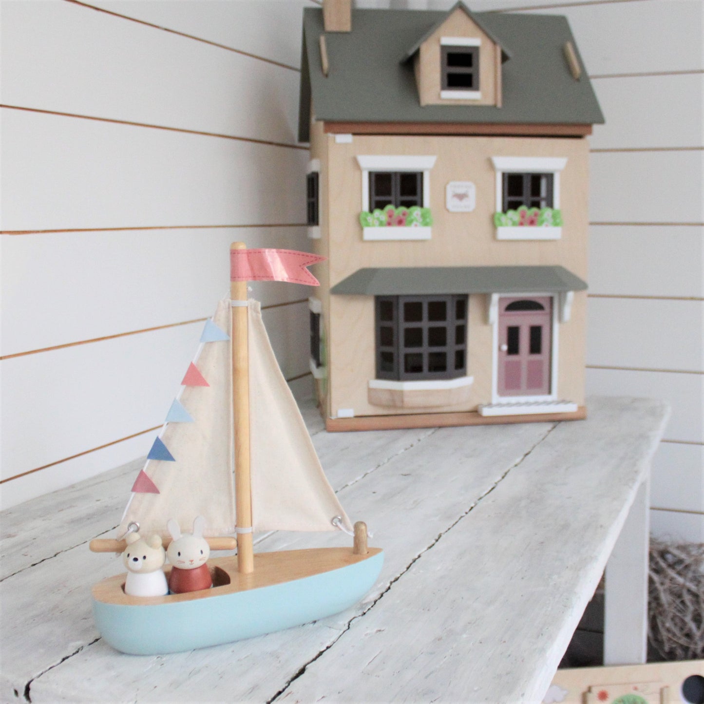 Wooden Sailway Boat - Tender Leaf Toys