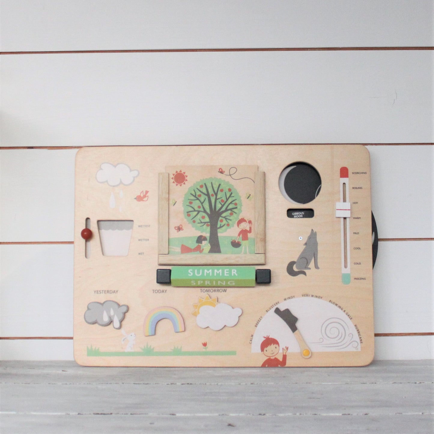 Weather Watch Busy Board - Wooden Weather Station by Tender Leaf Toys | Mucky Wolf