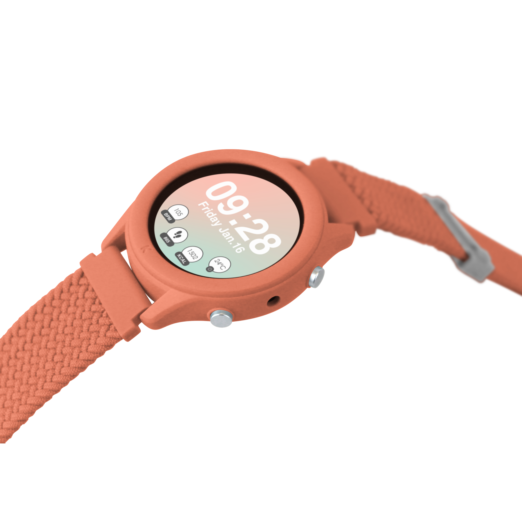  K-WATCH Kids Smartwatch | Coral | No GPS, No Games | Ages 8+