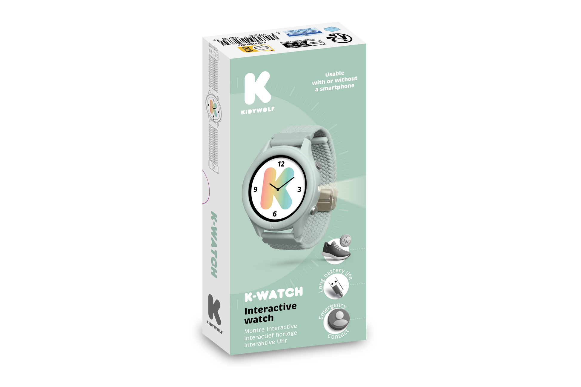 K-WATCH Kids Smartwatch | Green | No GPS, No Games | Ages 8+