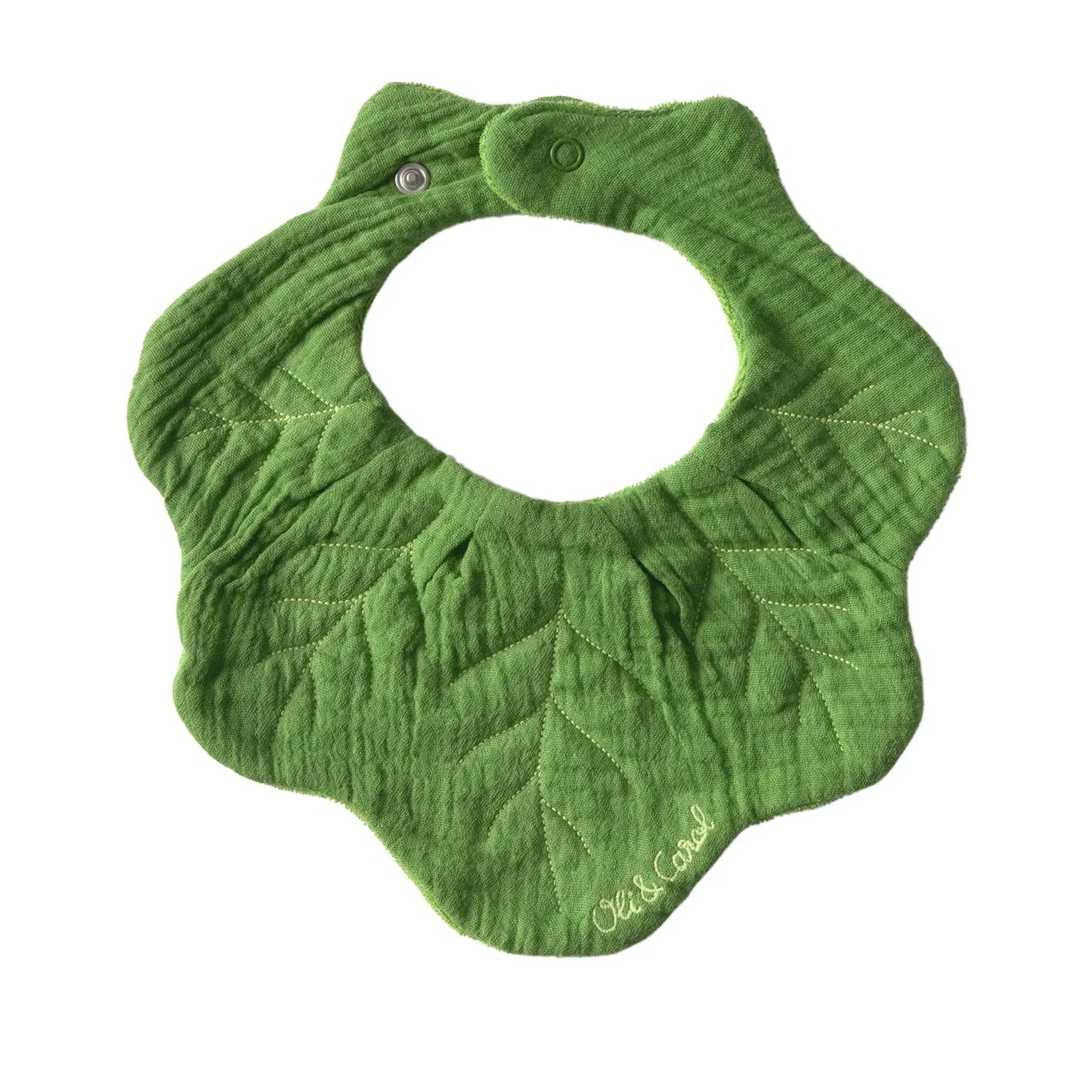 Organic Cotton Baby Feeding Bib | Kendall the Kale | Oli & Carol