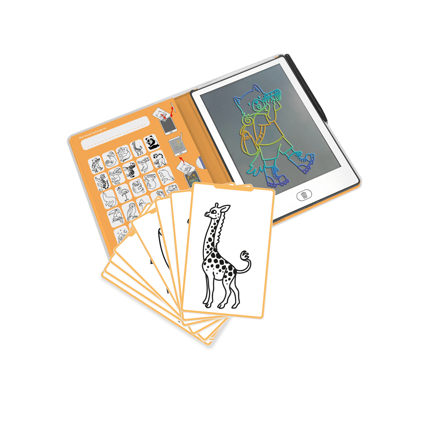 KIDYDRAW MINI LCD Drawing Tablet for Kids | Animal Edition | Ages 5+