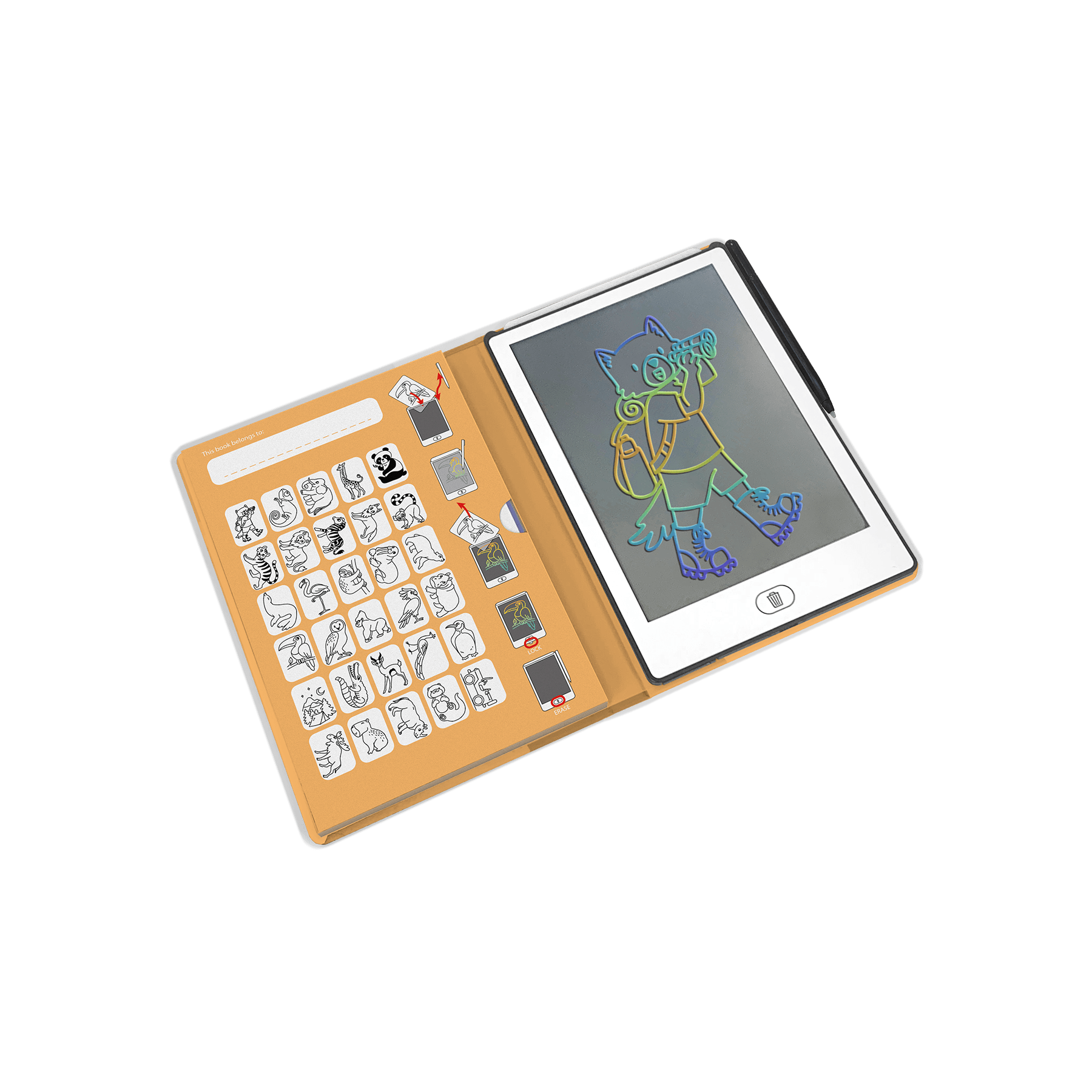 KIDYDRAW MINI LCD Drawing Tablet for Kids | Animal Edition | Ages 5+