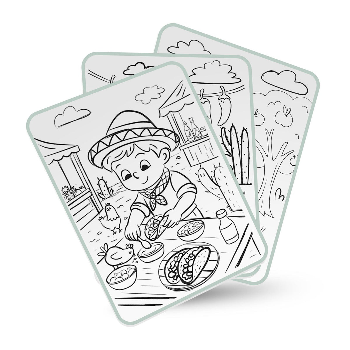 KIDYWOLF KIDYDRAW PAD Light-Up Drawing Pad – Food Around the World