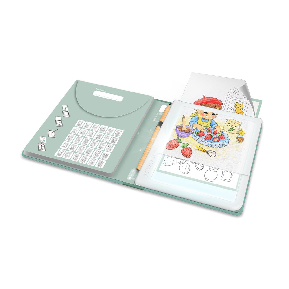 KIDYWOLF KIDYDRAW PAD Light-Up Drawing Pad – Food Around the World