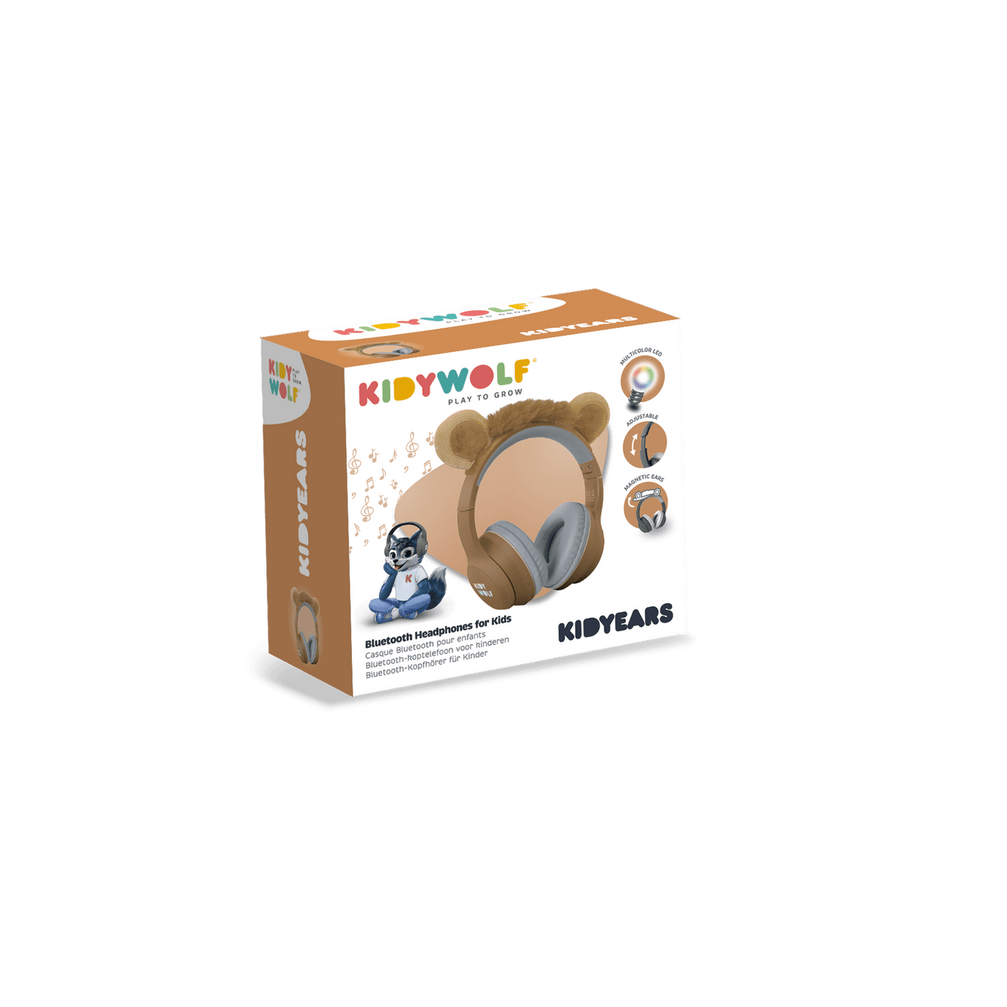 KIDYEARS Kids Bluetooth Headphones | Lion | Volume Limited 85dB | Ages 4+