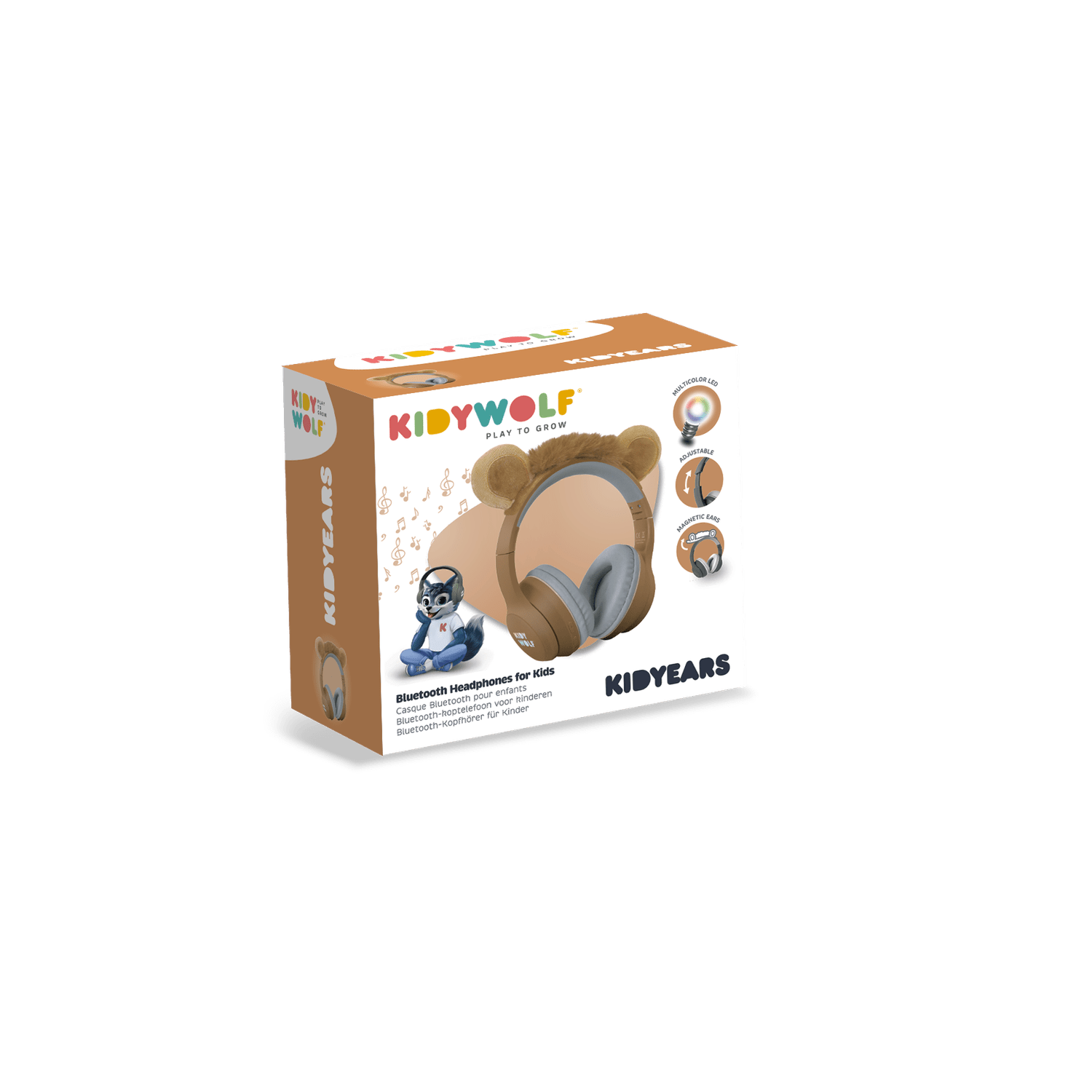 KIDYEARS Kids Bluetooth Headphones | Lion | Volume Limited 85dB | Ages 4+