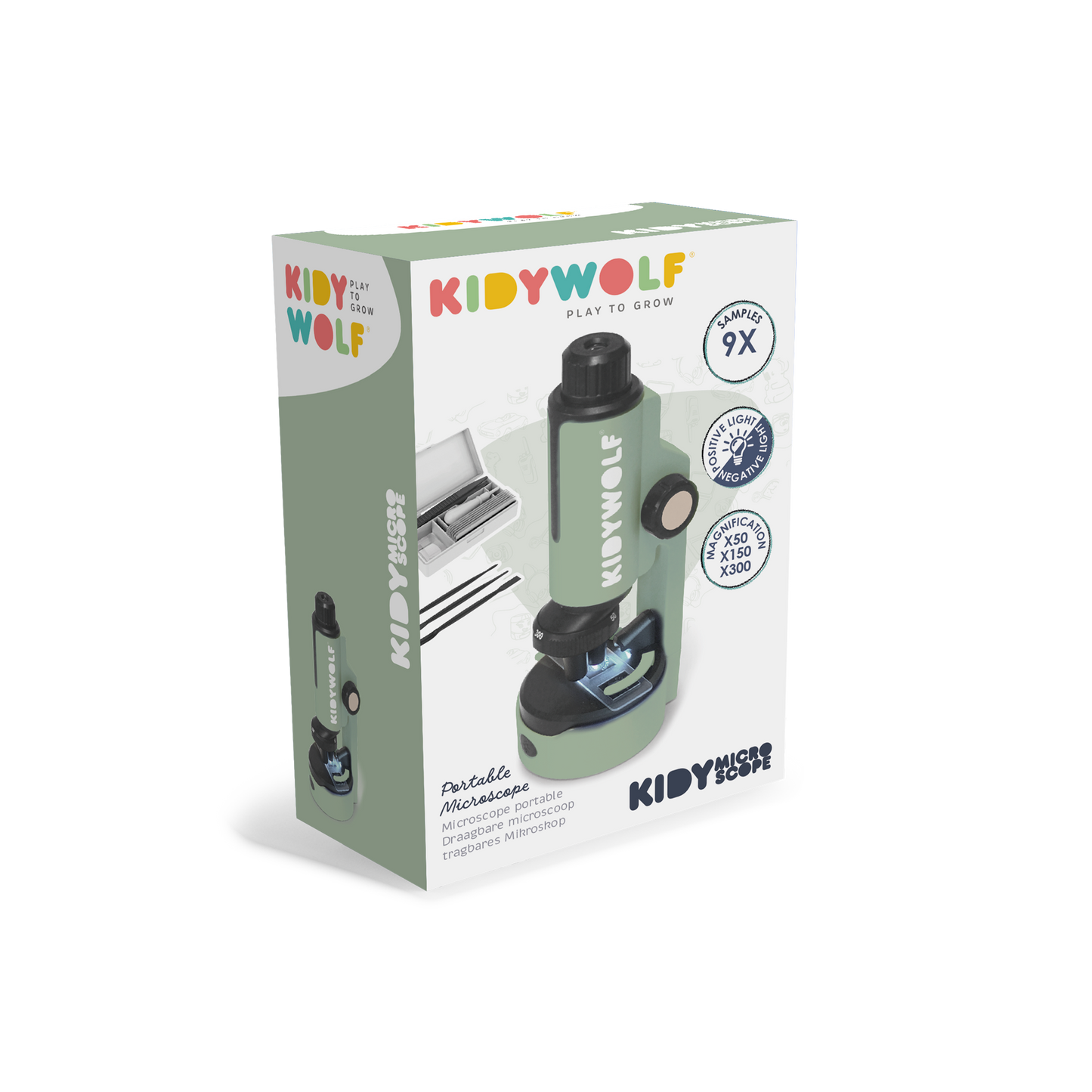 KIDYMICROSCOPE Portable Microscope for Kids | Green | Ages 8+
