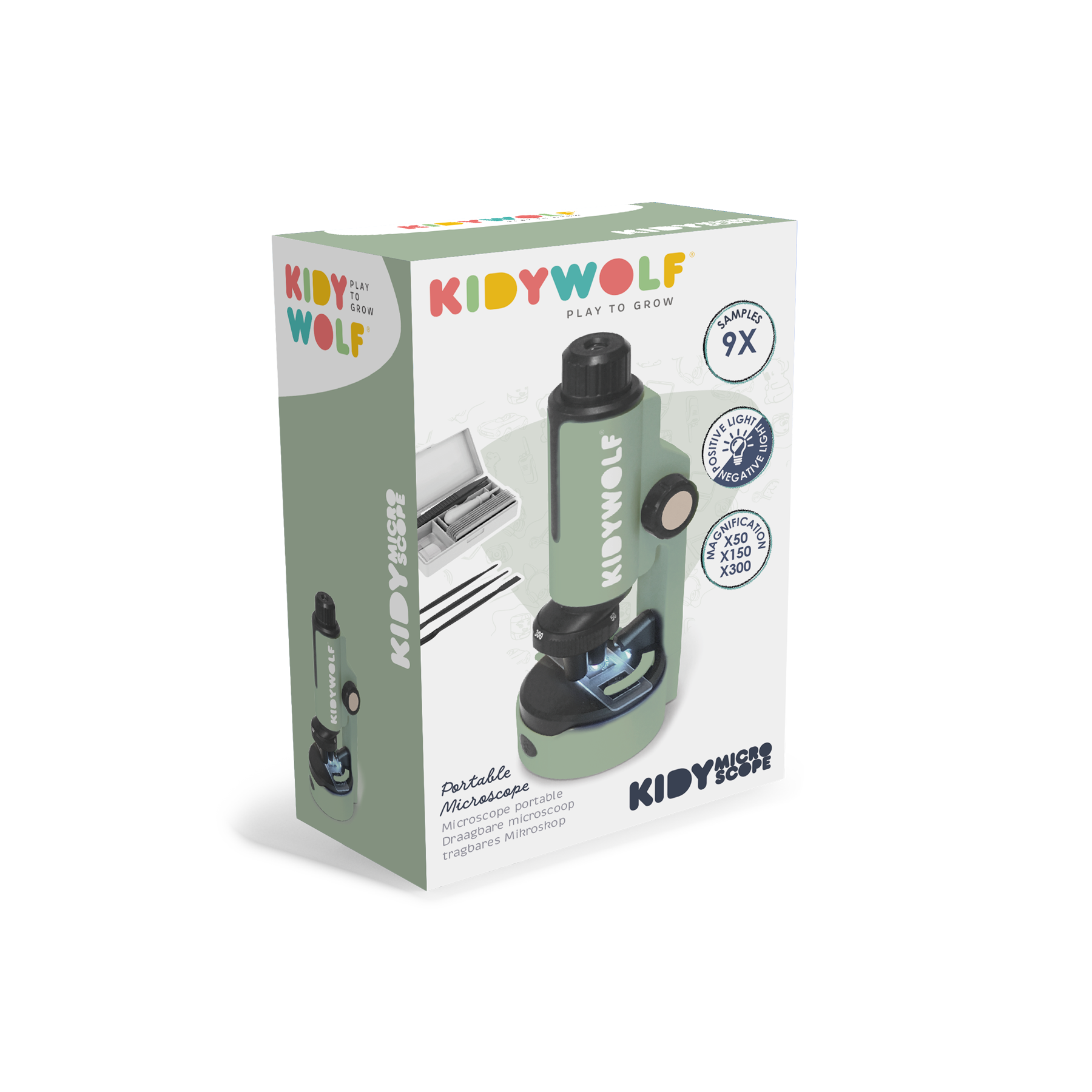 KIDYMICROSCOPE Portable Microscope for Kids | Green | Ages 8+