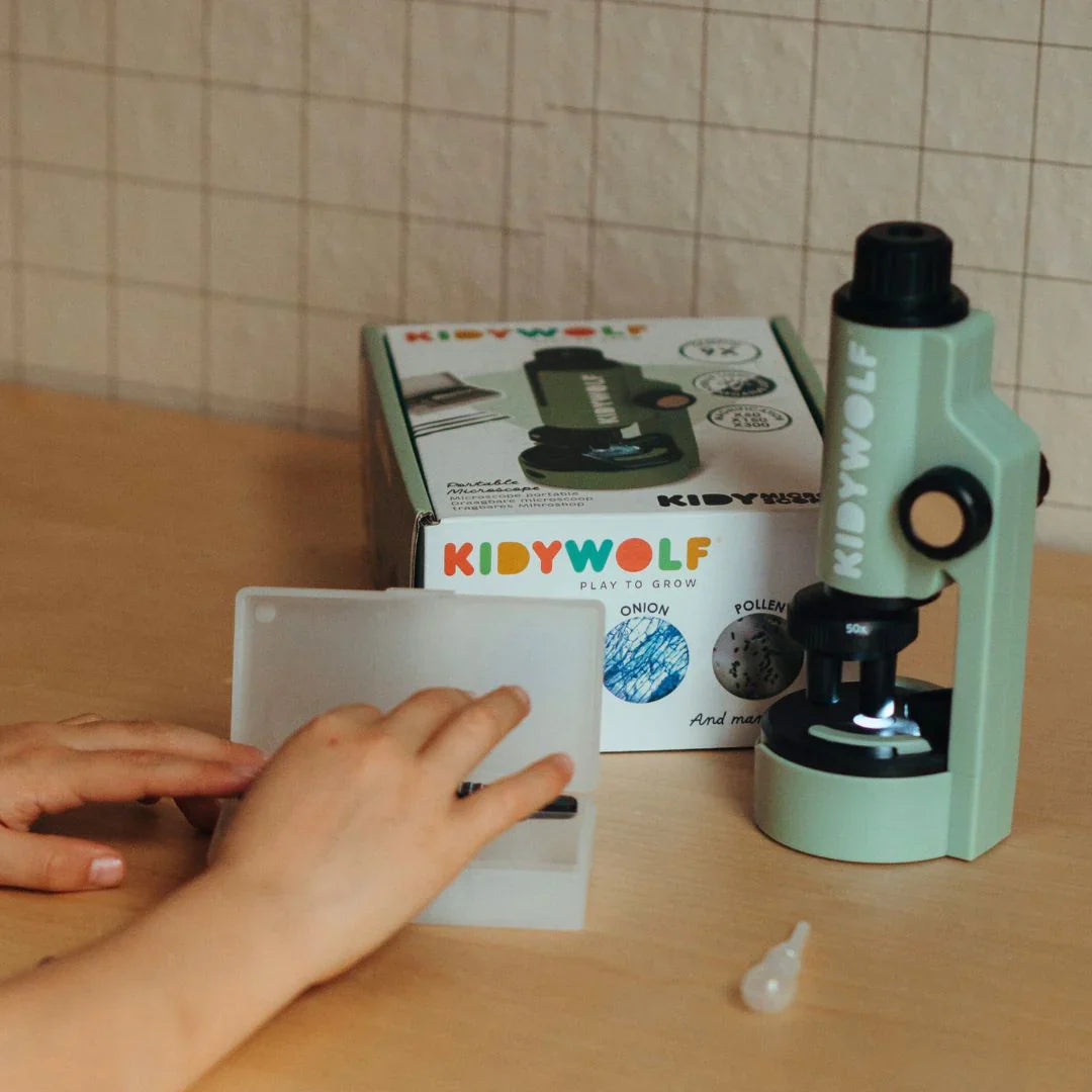 KIDYMICROSCOPE Portable Microscope for Kids | Green | Ages 8+