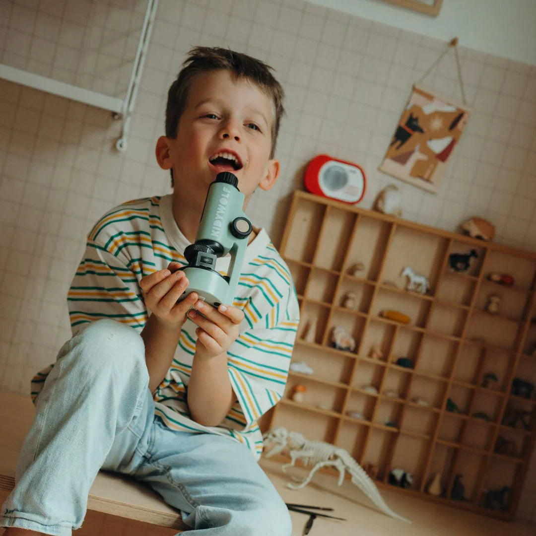 KIDYMICROSCOPE Portable Microscope for Kids | Green | Ages 8+