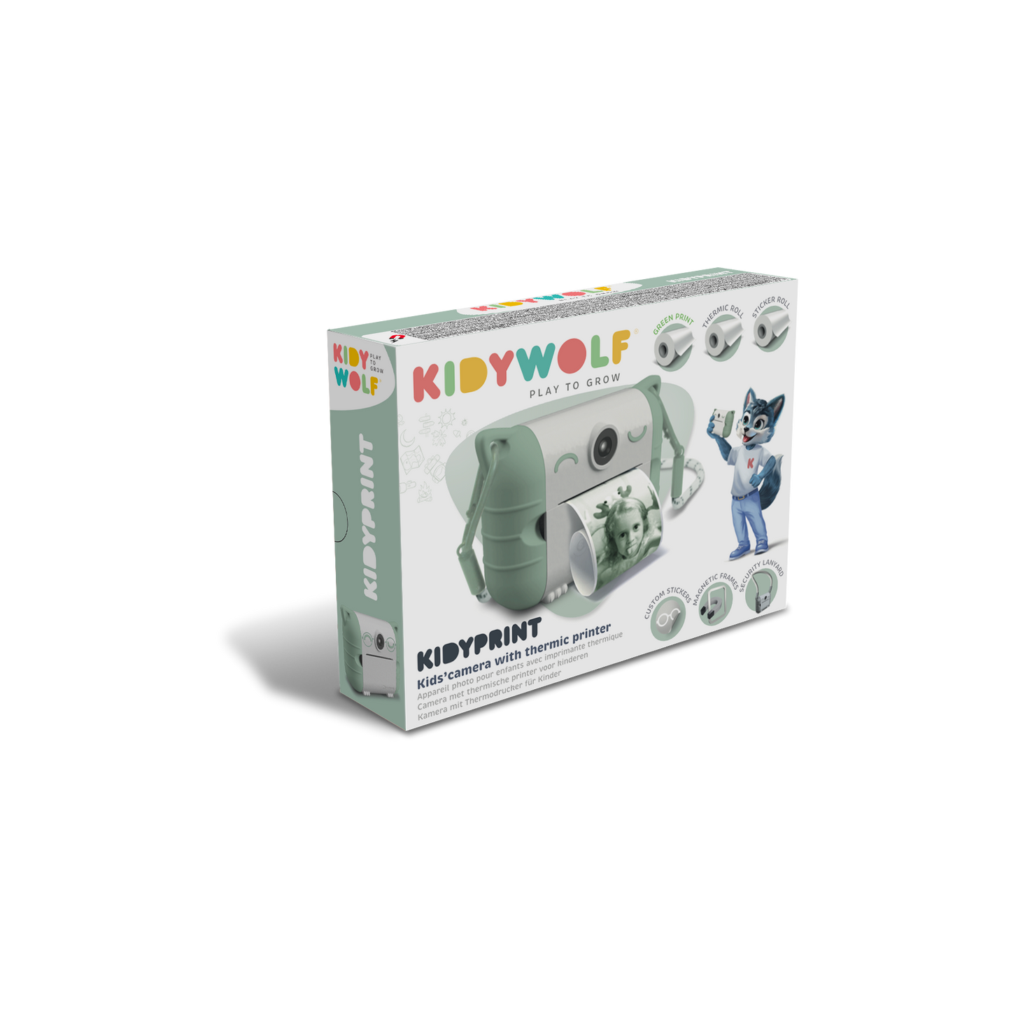 KIDYPRINT Instant Print Camera for Kids | Green | Ink-Free | Ages 5+