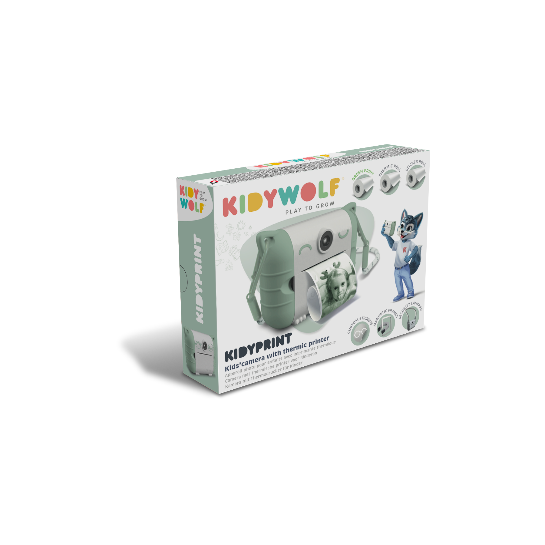 KIDYPRINT Instant Print Camera for Kids | Green | Ink-Free | Ages 5+