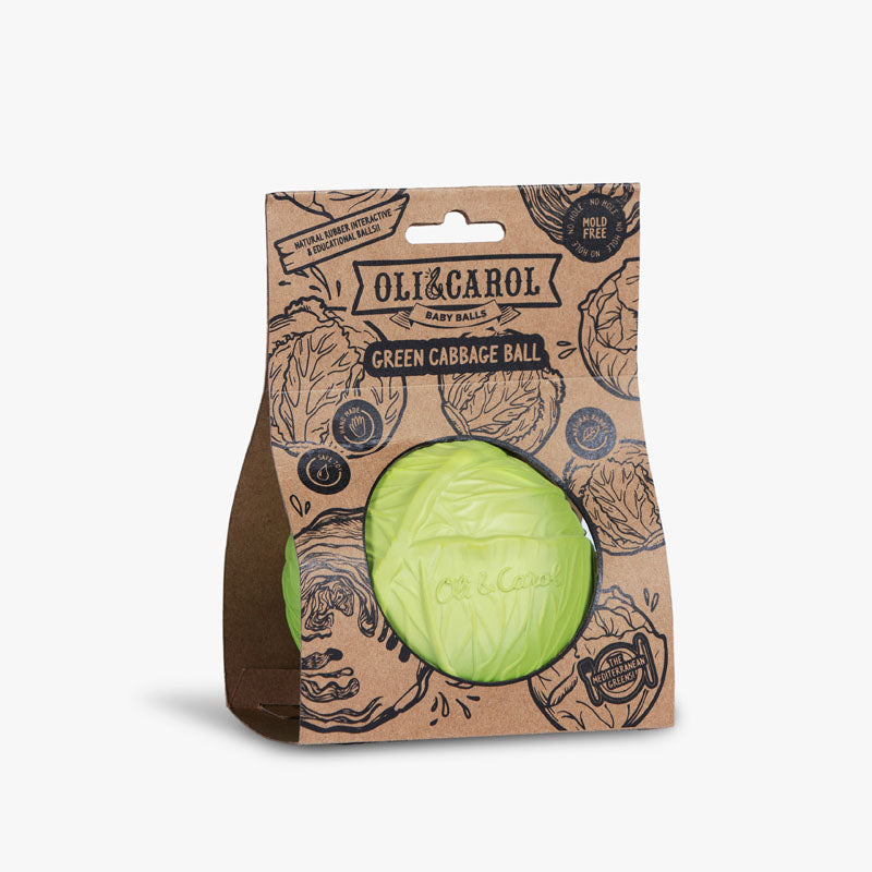 Natural Rubber Baby Sensory Ball | Cabbage Teether Toy – Mucky Wolf