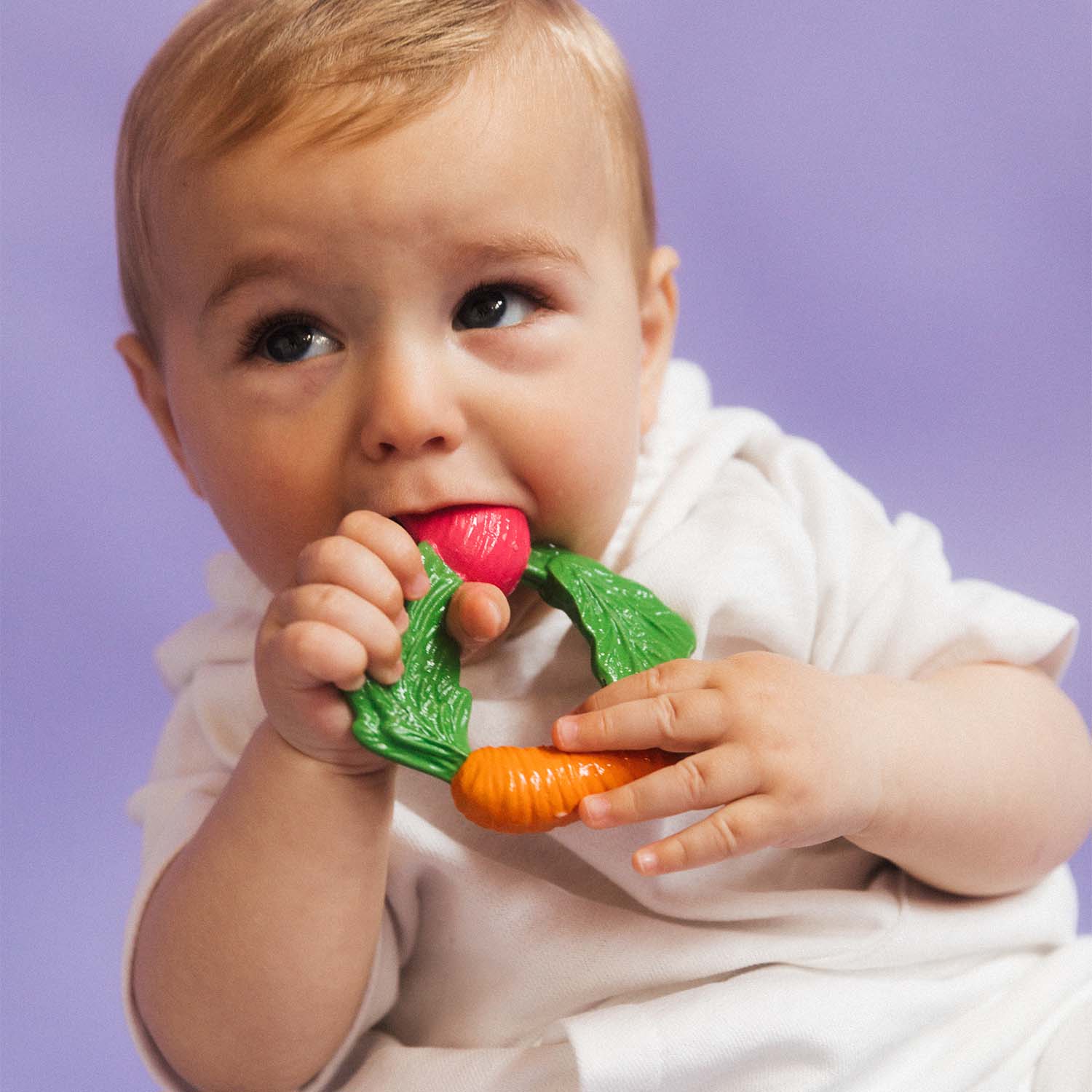 Natural Rubber Baby Teething Ring | Veggie Teether – Mucky Wolf