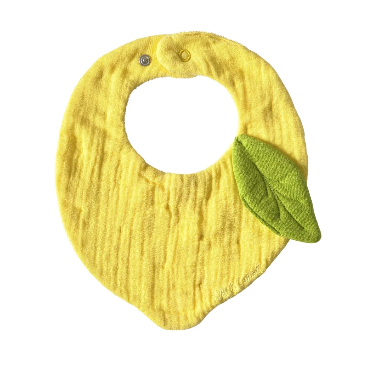 Oli & Carol Lou the Lemon Organic Cotton Baby Bib | Mucky Wolf