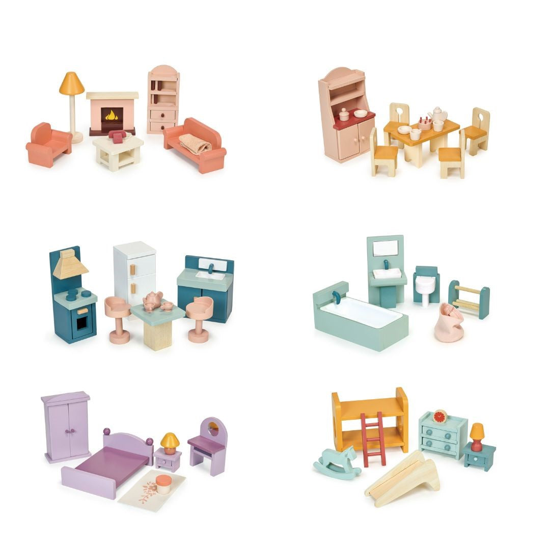 Wooden Dolls House Furniture Pack - Mentari