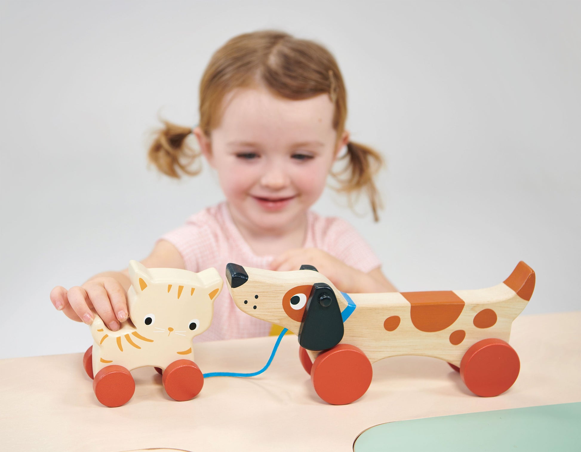  Wooden Puppy Pull Along Toy for Toddlers | Mucky Wolf