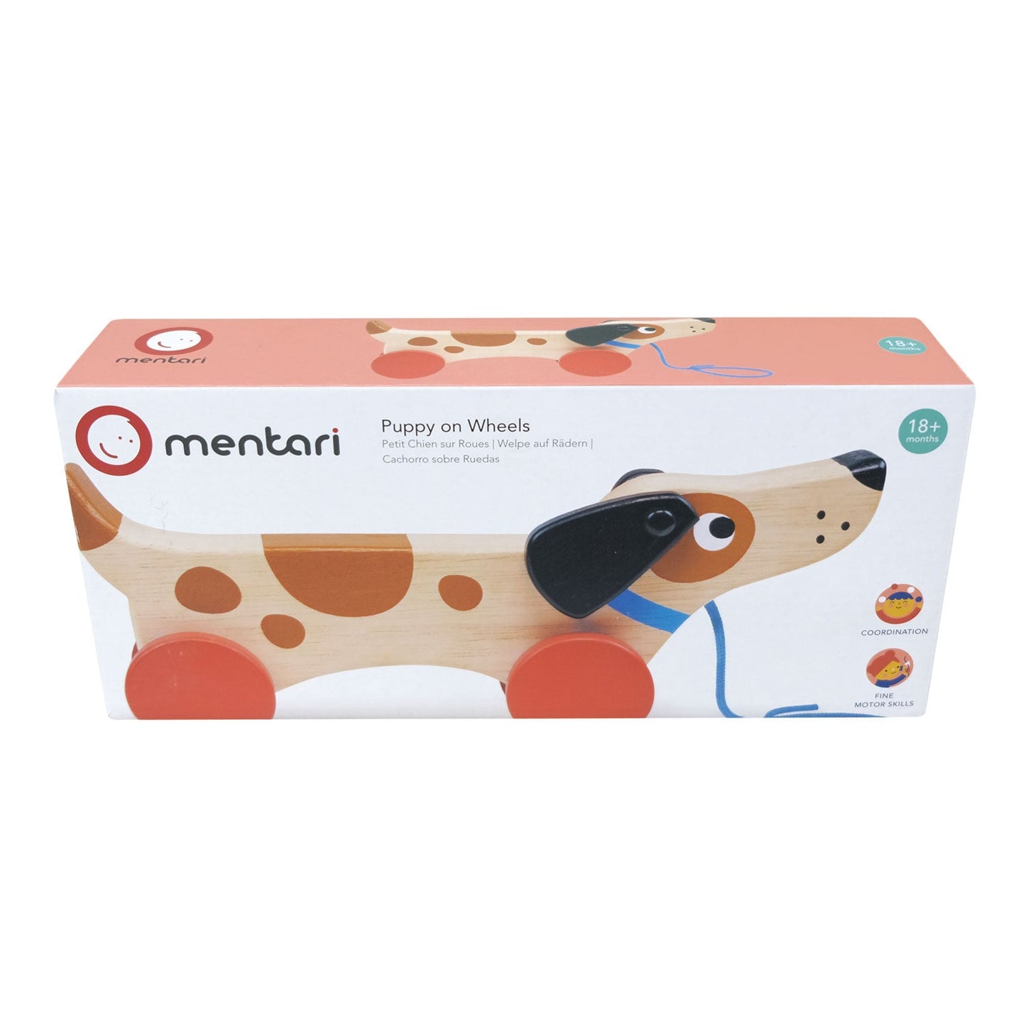  Wooden Puppy Pull Along Toy for Toddlers | Mucky Wolf