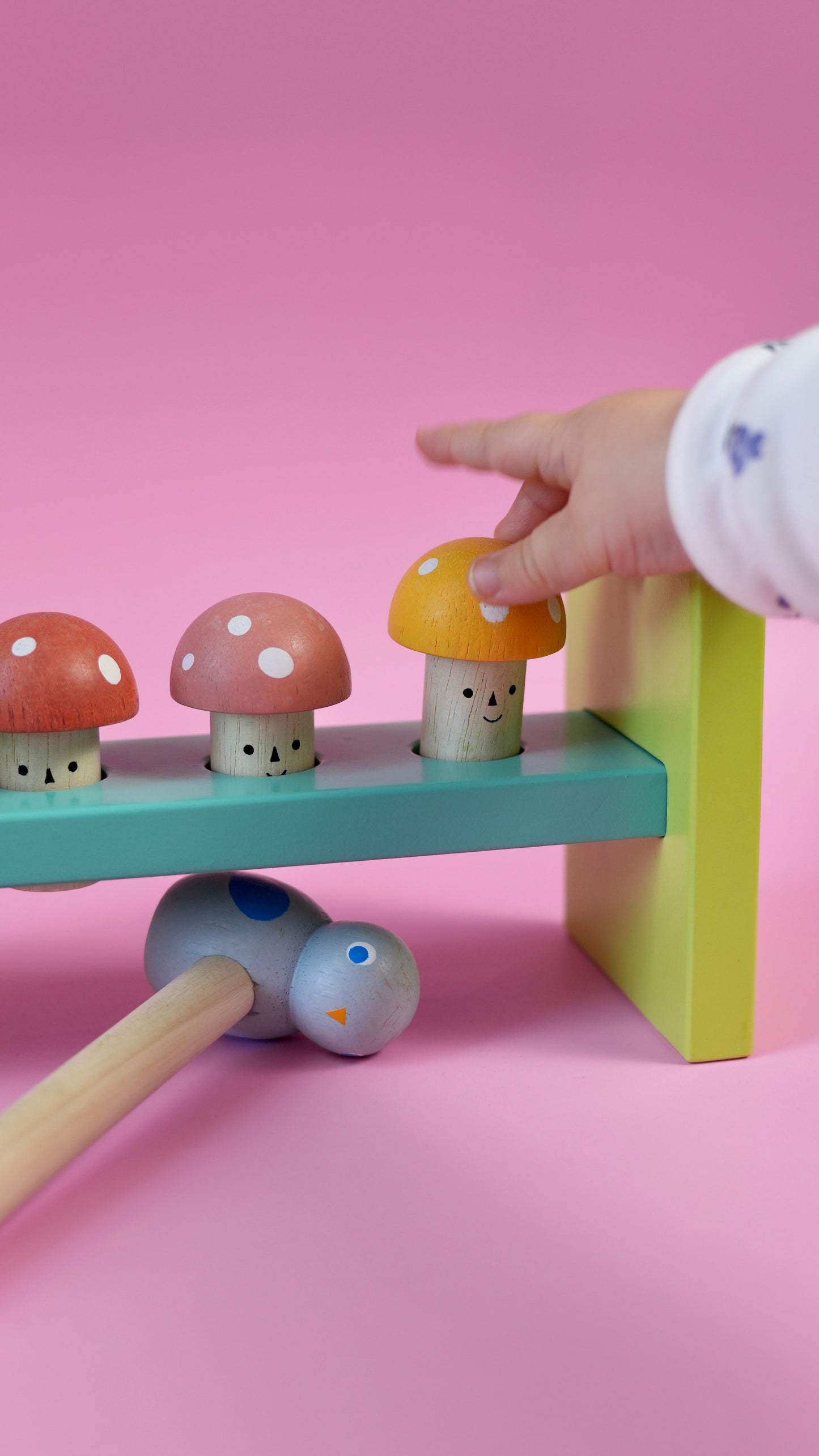 Mentari Woodland Hammer Toy | Wooden Pounding Bench for Toddlers 18m+