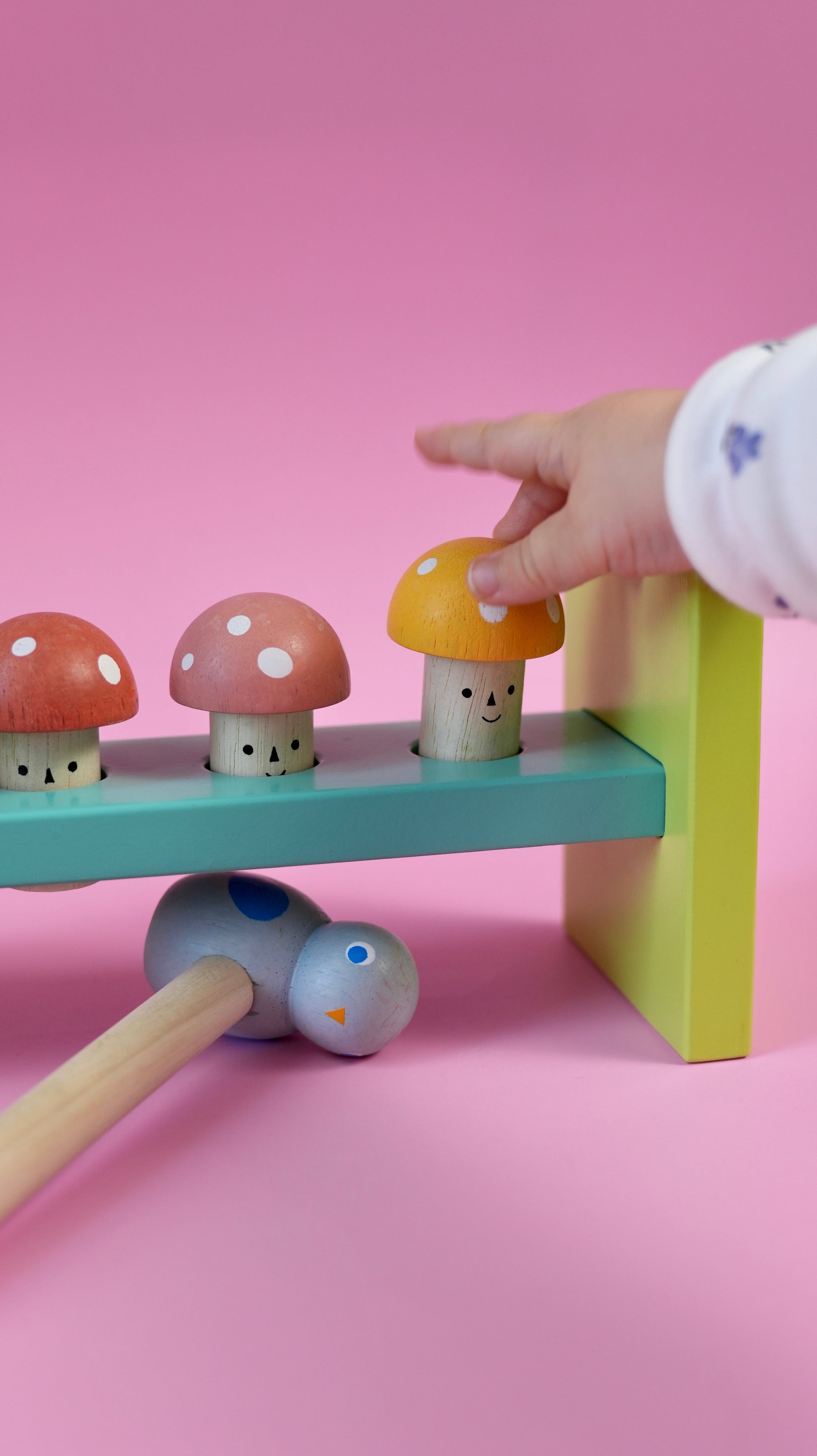 Mentari Woodland Hammer Toy | Wooden Pounding Bench for Toddlers 18m+