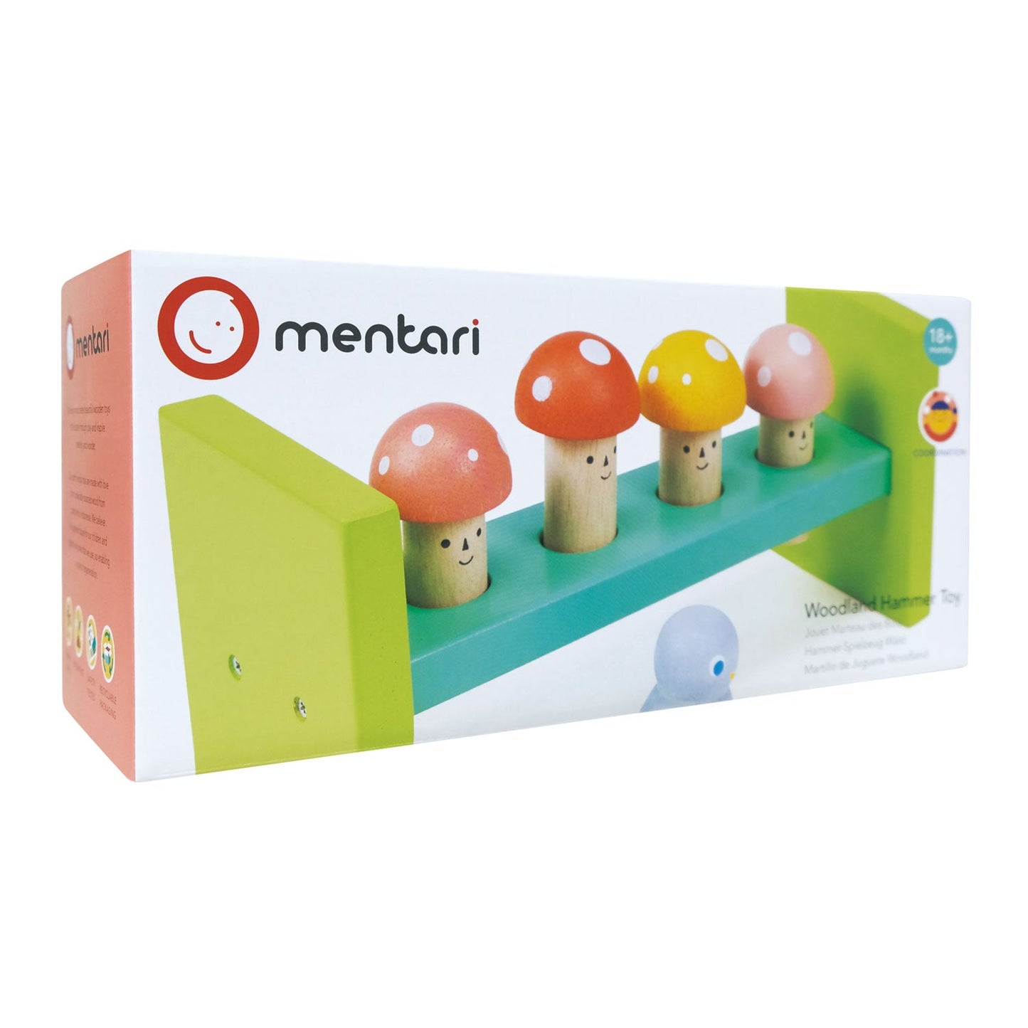 Mentari Woodland Hammer Toy | Wooden Pounding Bench for Toddlers 18m+