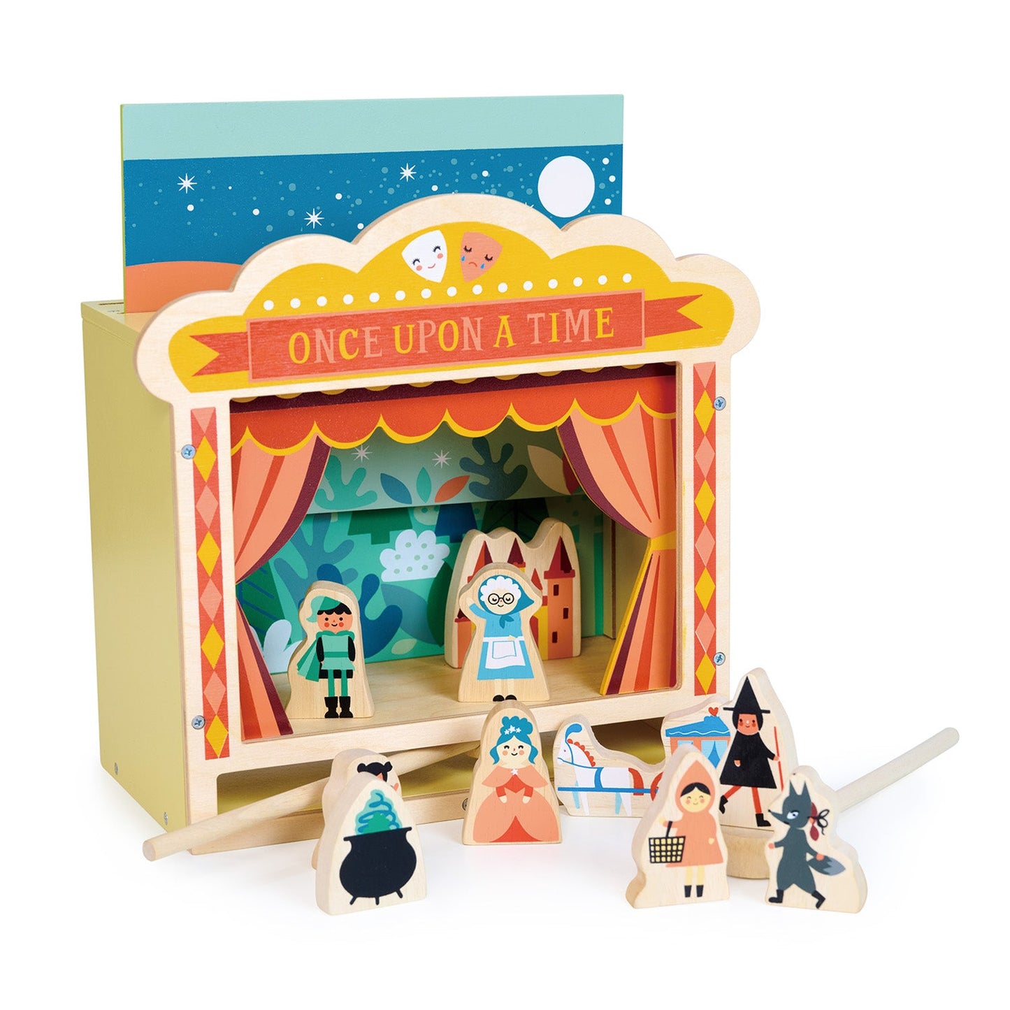 Wooden Tabletop Theatre & Magnetic Storytelling Set | Mucky Wolf
