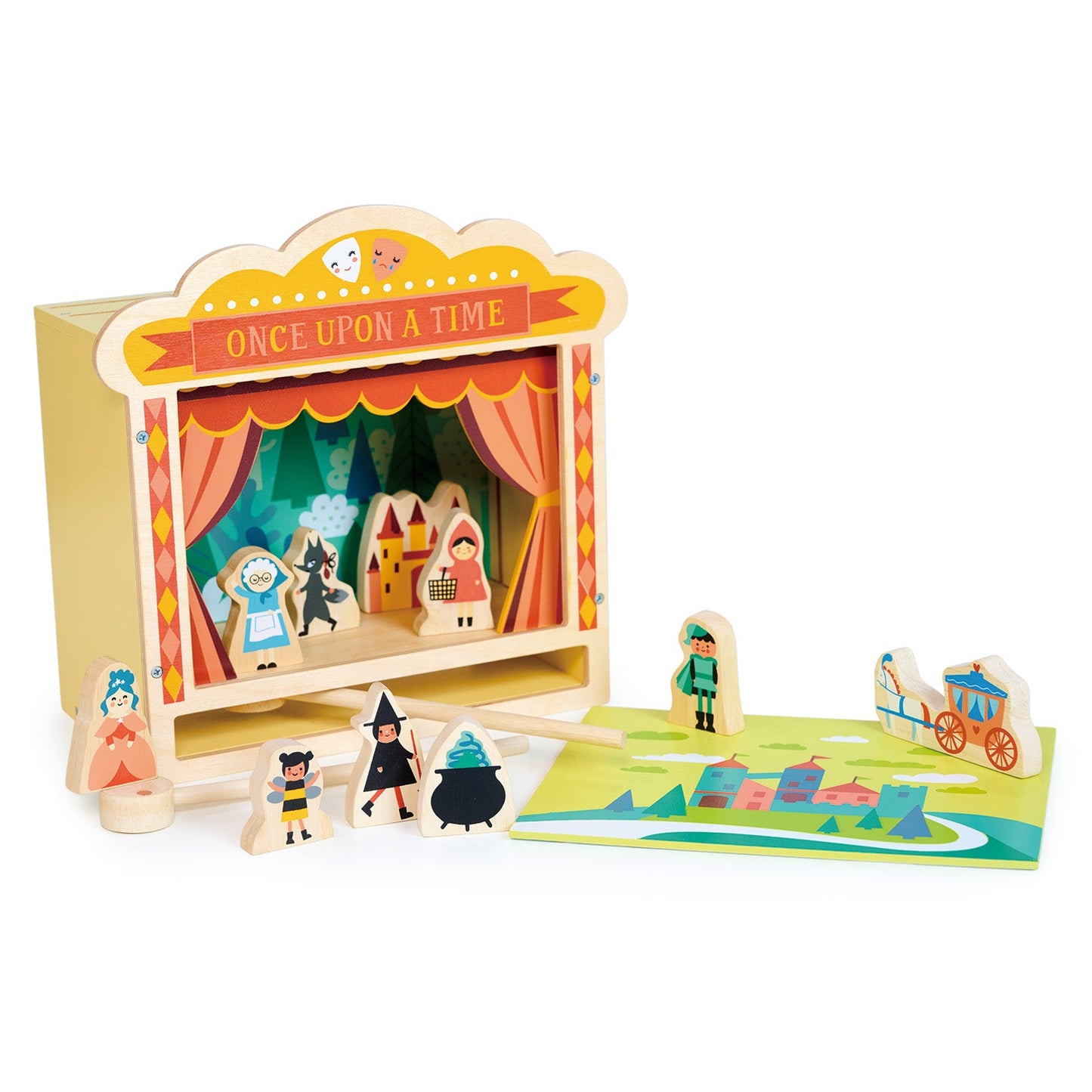 Wooden Tabletop Theatre & Magnetic Storytelling Set | Mucky Wolf