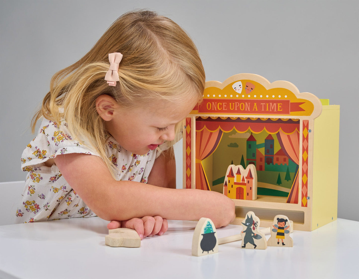 Wooden Tabletop Theatre & Magnetic Storytelling Set | Mucky Wolf