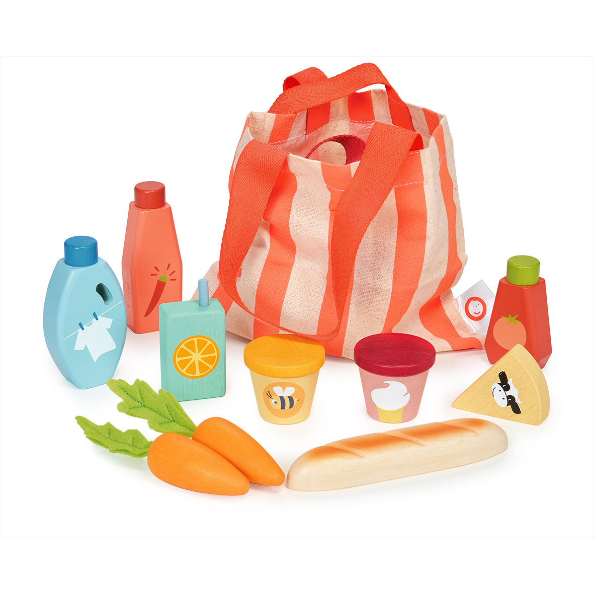 Grocery Shopping Bag and Food - Pretend Play Toy 