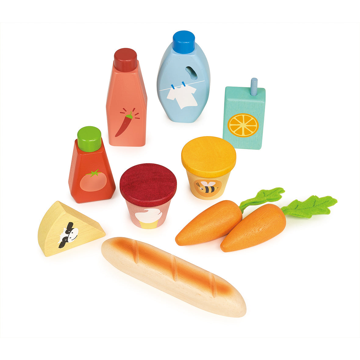 Grocery Shopping Bag and Food - Pretend Play Toy 