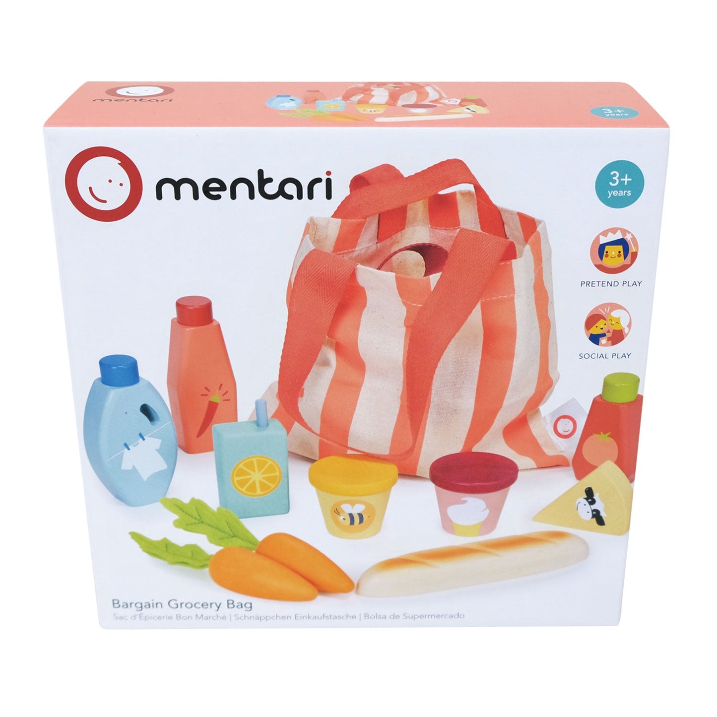 Grocery Shopping Bag and Food - Pretend Play Toy 