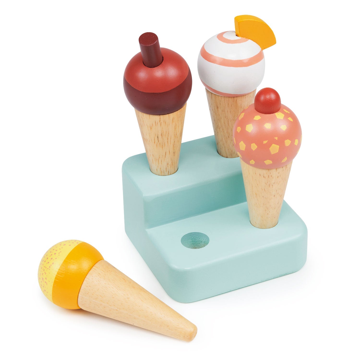 Ice Cream Cone and Stand Wooden Play Set