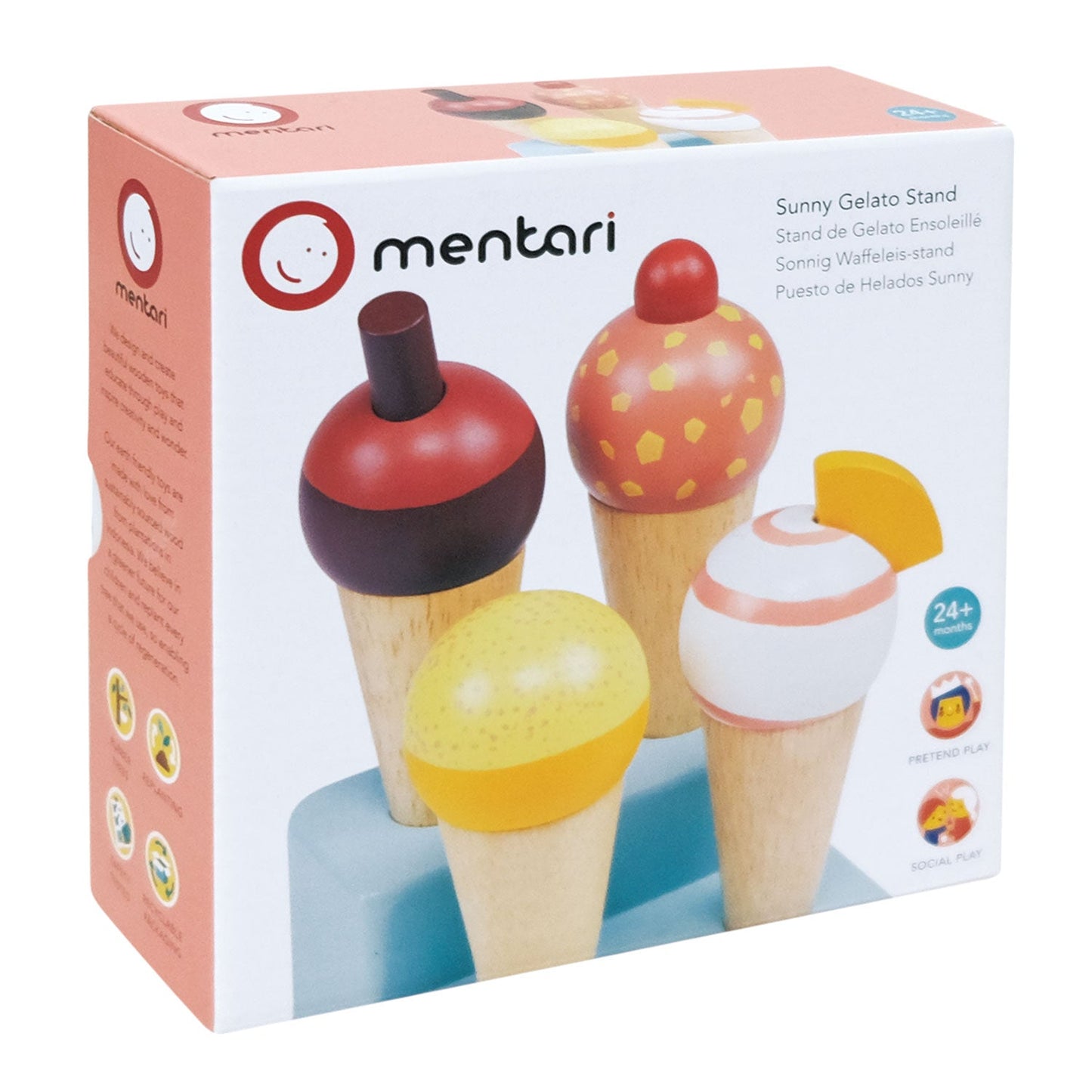 Ice Cream Cone and Stand Wooden Play Set