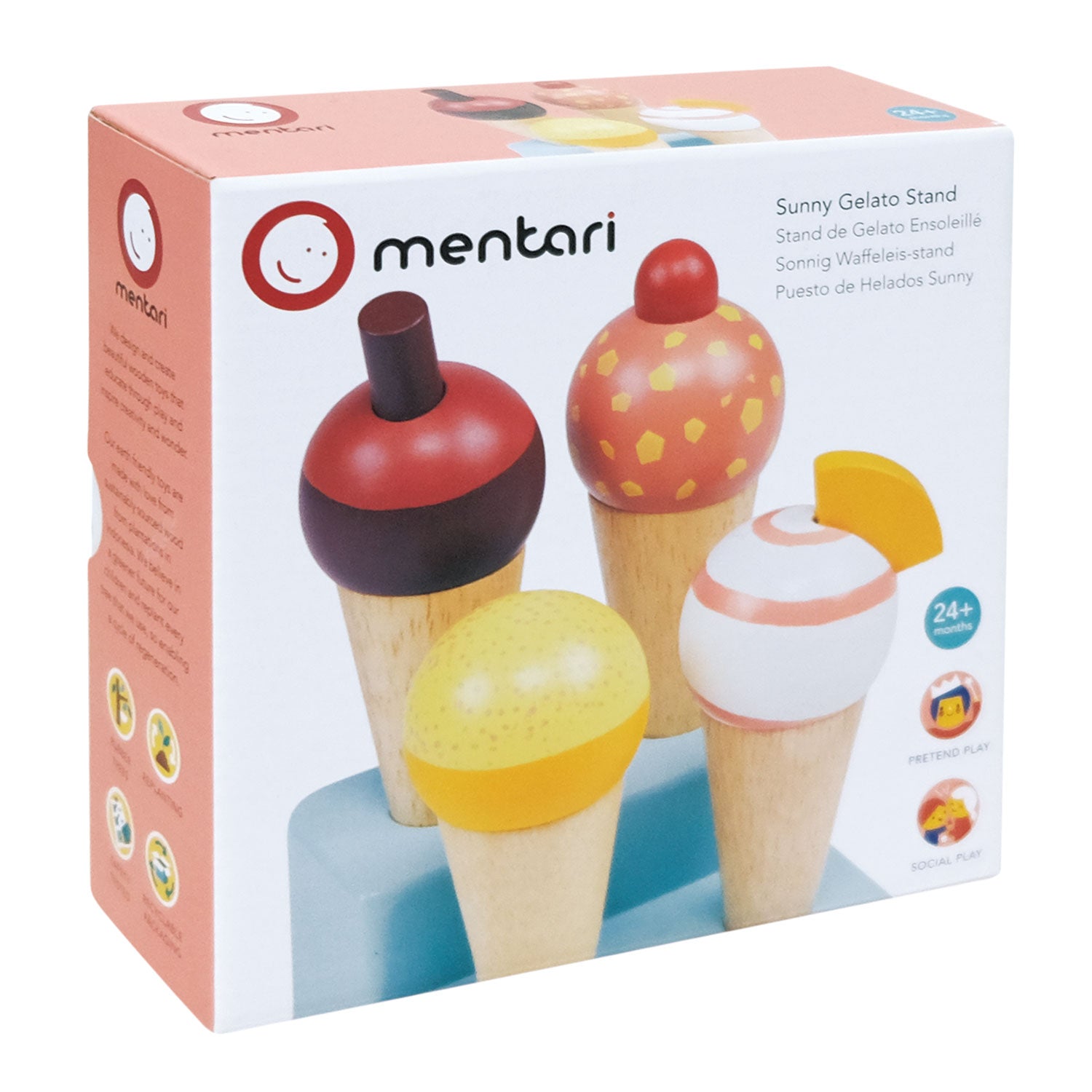 Ice Cream Cone and Stand Wooden Play Set