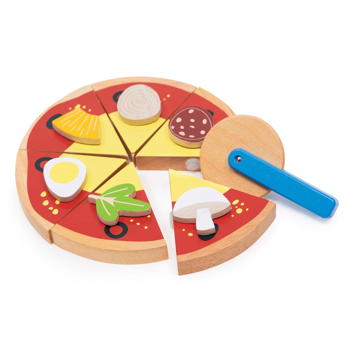Wooden Play Pizza Toy | Mentari | Mucky Wolf