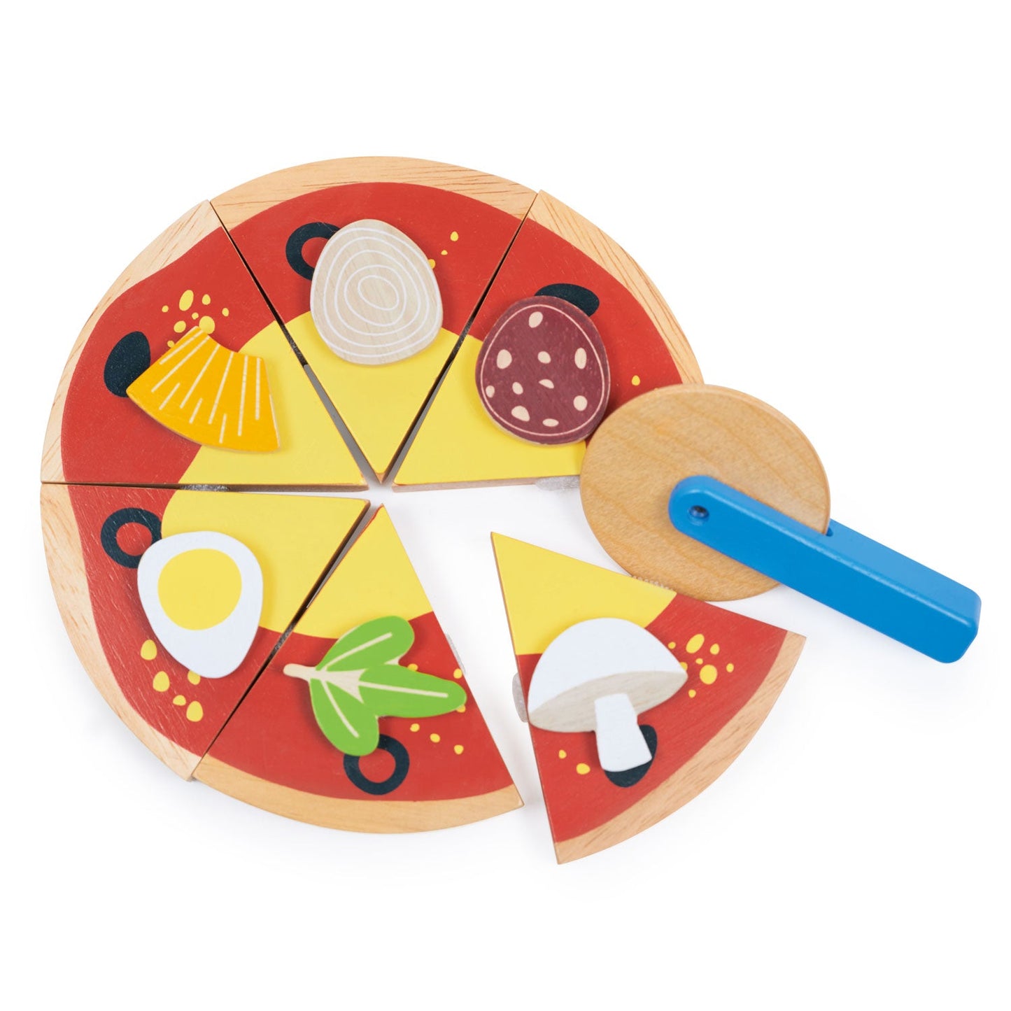Wooden Play Pizza Toy | Mentari | Mucky Wolf