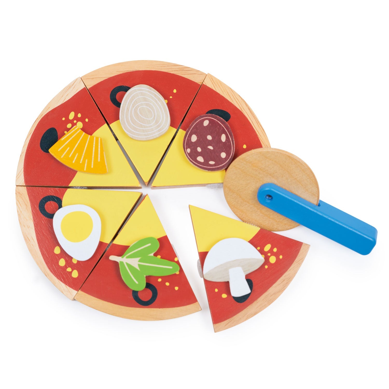 Wooden Play Pizza Toy | Mentari | Mucky Wolf