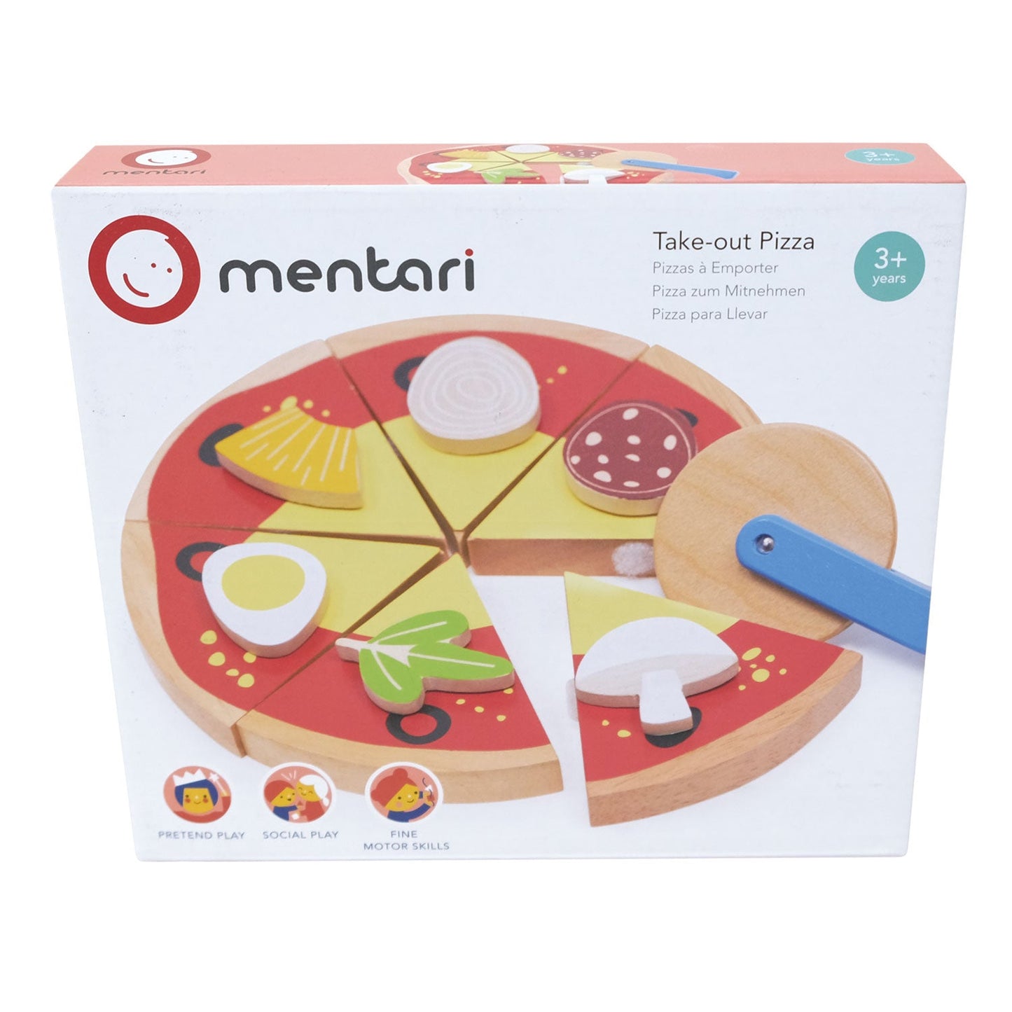 Wooden Play Pizza Toy | Mentari | Mucky Wolf