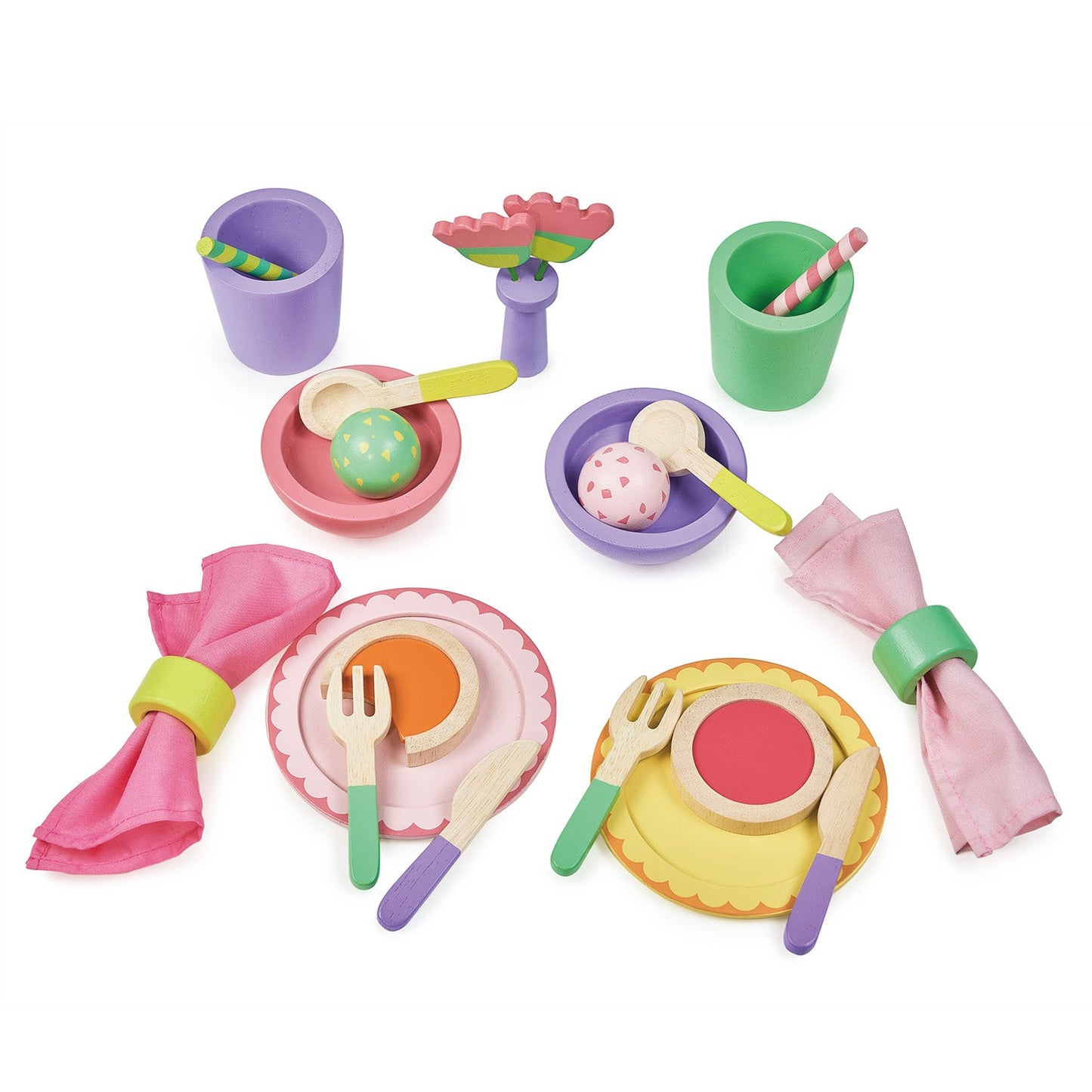 Wooden Party Time Lunch Set - Pretend Play