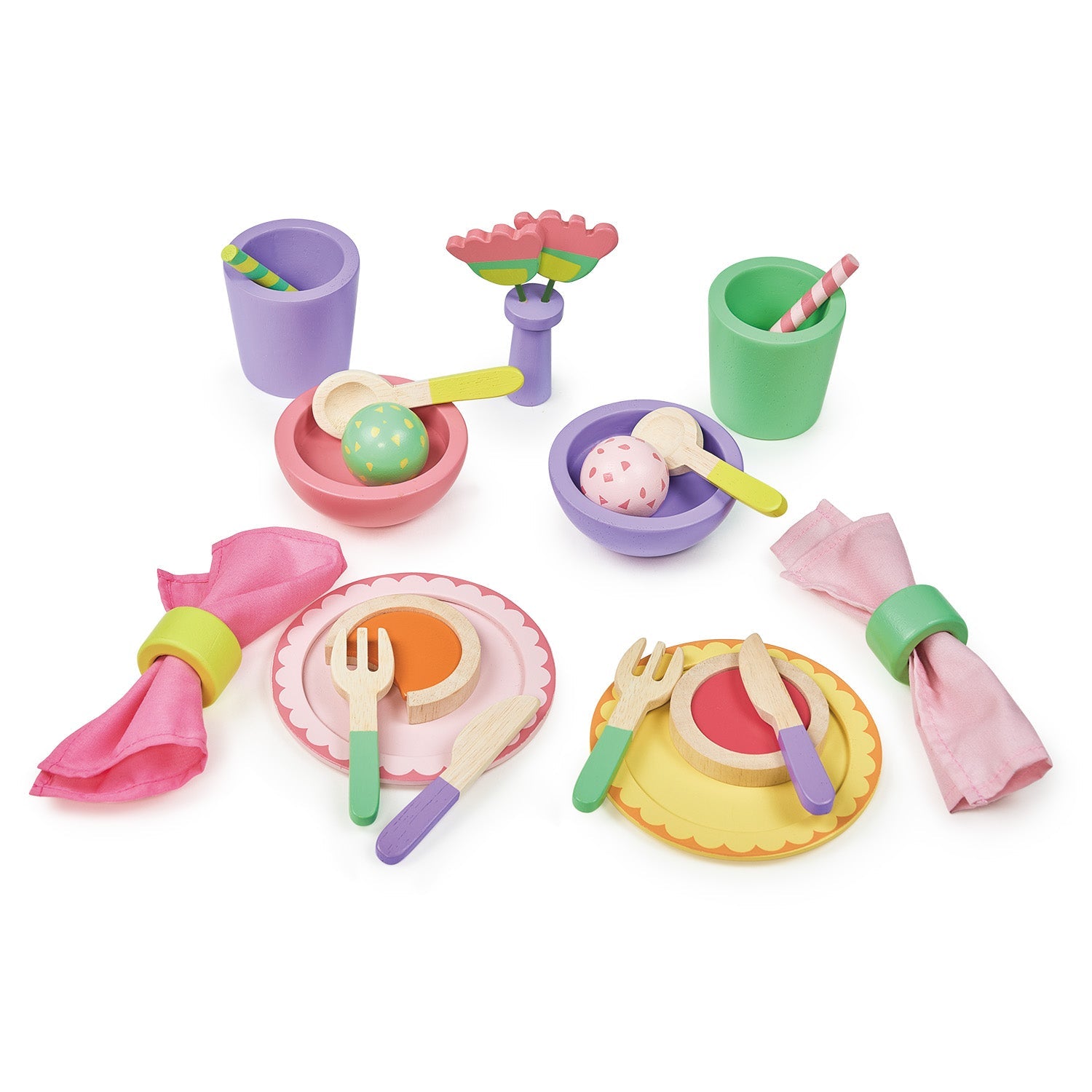 Wooden Party Time Lunch Set - Pretend Play