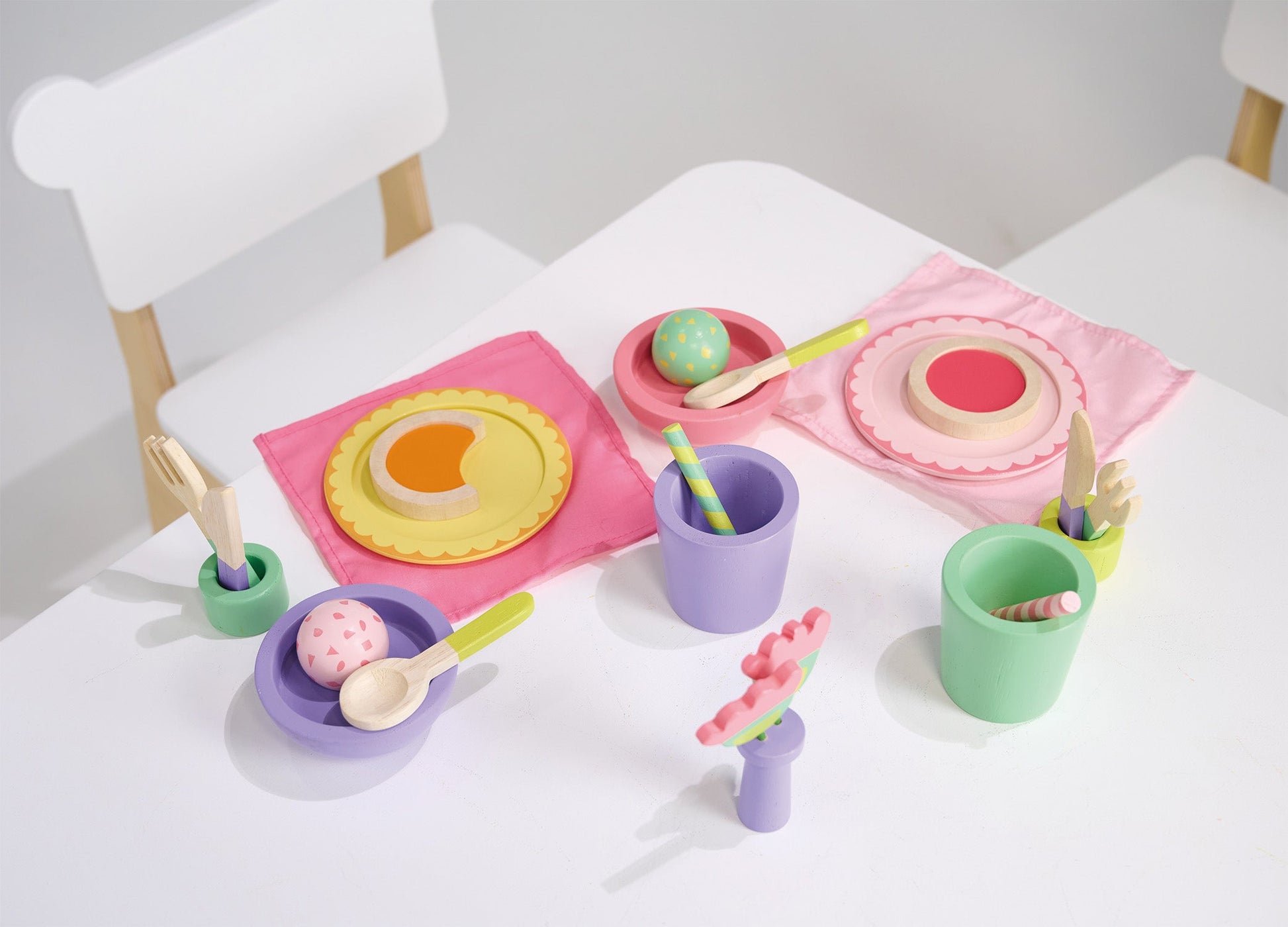Wooden Party Time Lunch Set - Pretend Play