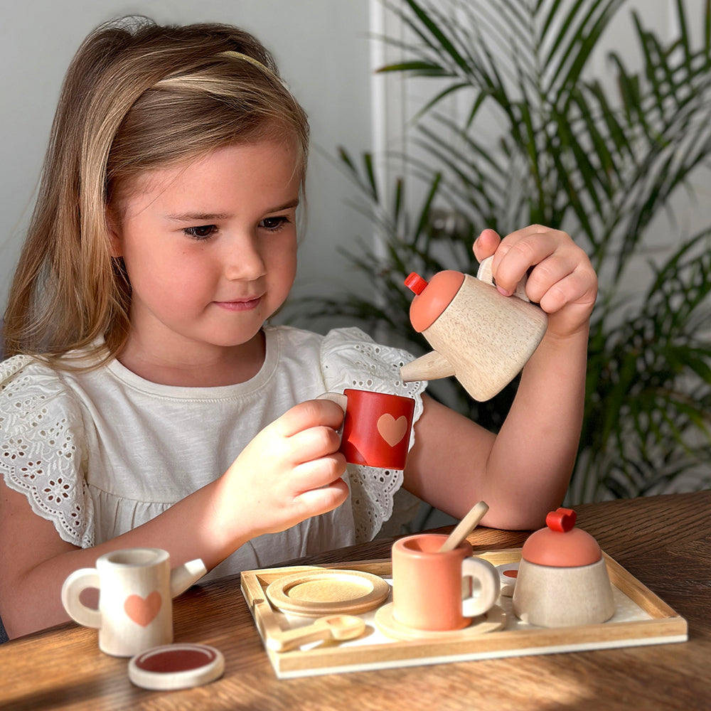 Wooden Tea Tray Set - Pretend Play