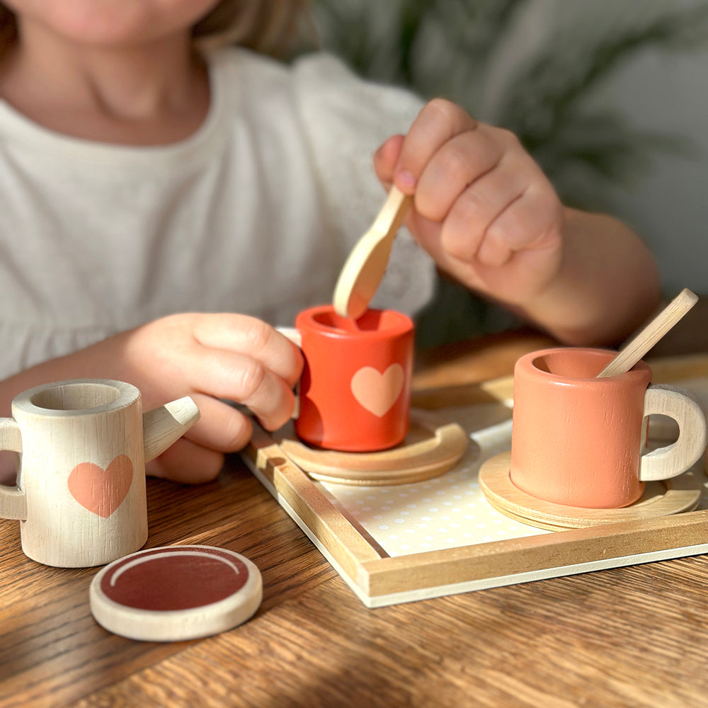 Wooden Tea Tray Set - Pretend Play